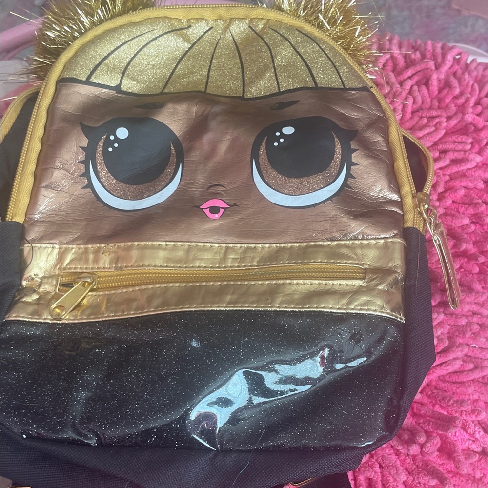 Gold and Black Character Backpack